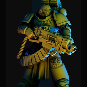 Space Knights Veterans Squad | 16k Resin Miniatures | 28mm 32mm Tabletop Wargaming | Unpainted image 10