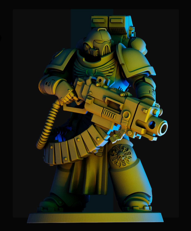 Space Knights Veterans Squad | 16k Resin Miniatures | 28mm 32mm Tabletop Wargaming | Unpainted image 10