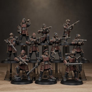 Royalguard Patrol | Station Forge 16k Resin Miniatures | 28mm 32mm Tabletop Wargaming | Unpainted image 1