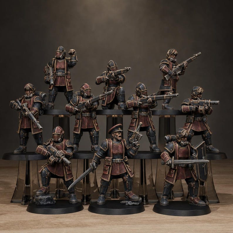 Royalguard Patrol | Station Forge 16k Resin Miniatures | 28mm 32mm Tabletop Wargaming | Unpainted image 1