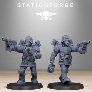 Grimguard Aero Troops | Station Forge 16k Resin Miniatures | 28mm 32mm Tabletop Wargaming | Unpainted image 4