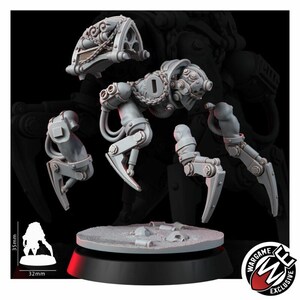 Space Knights Bookkeeper with Servitor | 16k Resin Miniatures | 28mm 32mm Tabletop Wargaming | Unpainted image 7