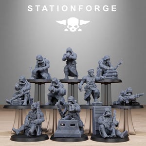 Grimguard Battlefront | Station Forge 16k Resin-Miniaturen | 28 mm/32 mm Tabletop-Wargaming | Unbemalt Bild 2