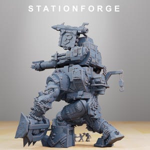Orks Orkaz Mega Steppa | Station Forge 16k Resin Miniatures | 28mm 32mm Tabletop Wargaming | Unpainted image 5
