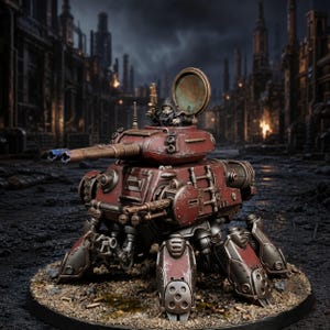 Schadevoertuigtank | Station Forge 16k Resin Miniatures | 28 mm 32 mm Tafelblad Wargaming | Ongeverfd afbeelding 1