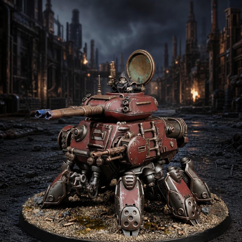 Schadevoertuigtank | Station Forge 16k Resin Miniatures | 28 mm 32 mm Tafelblad Wargaming | Ongeverfd afbeelding 1