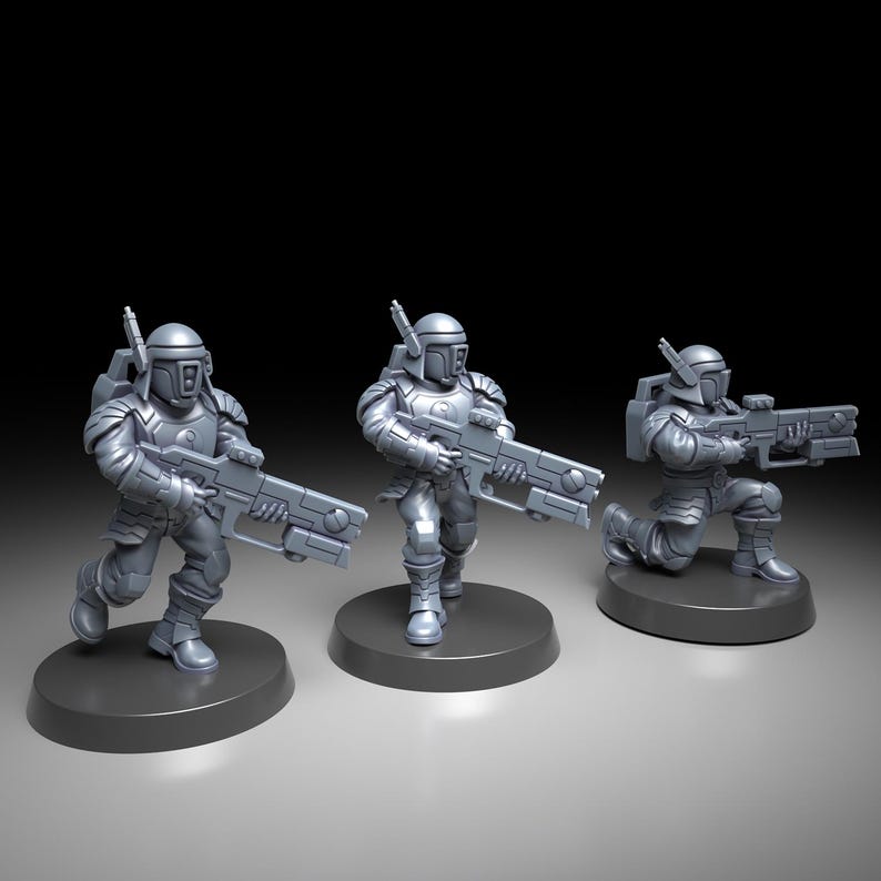Coalition Human Helpers | 16k Resin Miniatures | 28mm 32mm Tabletop Wargaming | Unpainted image 9