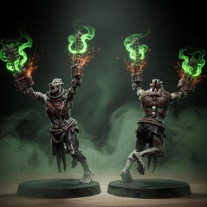 Techno Savanger Necromants | Station Forge 16k Resin Miniatures | 28mm 32mm Tabletop Wargaming | Unpainted image 6