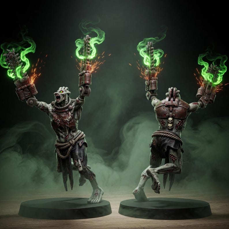 Techno Savanger Necromants | Station Forge 16k Resin Miniatures | 28mm 32mm Tabletop Wargaming | Unpainted image 6