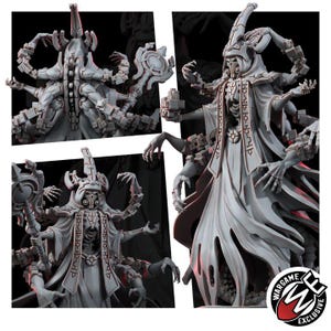Necrocyborg Void Illusionist | 16k Resin Miniatures | 28 mm 32 mm Tabletop Wargaming | Ongeverfd afbeelding 5