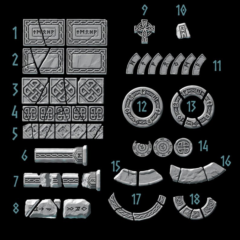 Primal Hounds – Basing-Teile – 16k Resin – GreyTide Studio – Wölfe / Weltraumkrieger / Einzelteile / Tabletop / Wargaming / Düstere Dunkelheit Bild 3