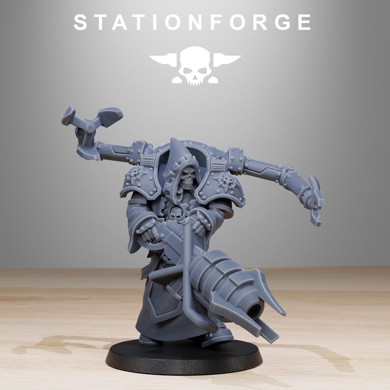 Plünderer-Infanterie (Volatiles) | Station Forge 16k Resin-Miniaturen | 28 mm/32 mm Tabletop-Wargaming | Unbemalt Bild 7