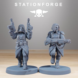 GrimGuard Sisters of War | Station Forge 16k Resin Miniatures | 28 mm 32 mm Tabletop Wargaming | Ongeverfd afbeelding 4