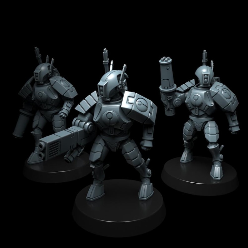 Trajes de sigilo Coalition EX15 / Miniaturas de resina 16k / 28 mm 32 mm para juegos de guerra de mesa / Sin pintar imagen 2