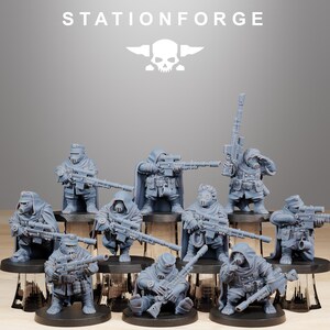 GrimGuardSkulldarts | Station Forge 16k Resin Miniatures | 28mm 32mm Tabletop Wargaming | Unpainted image 2