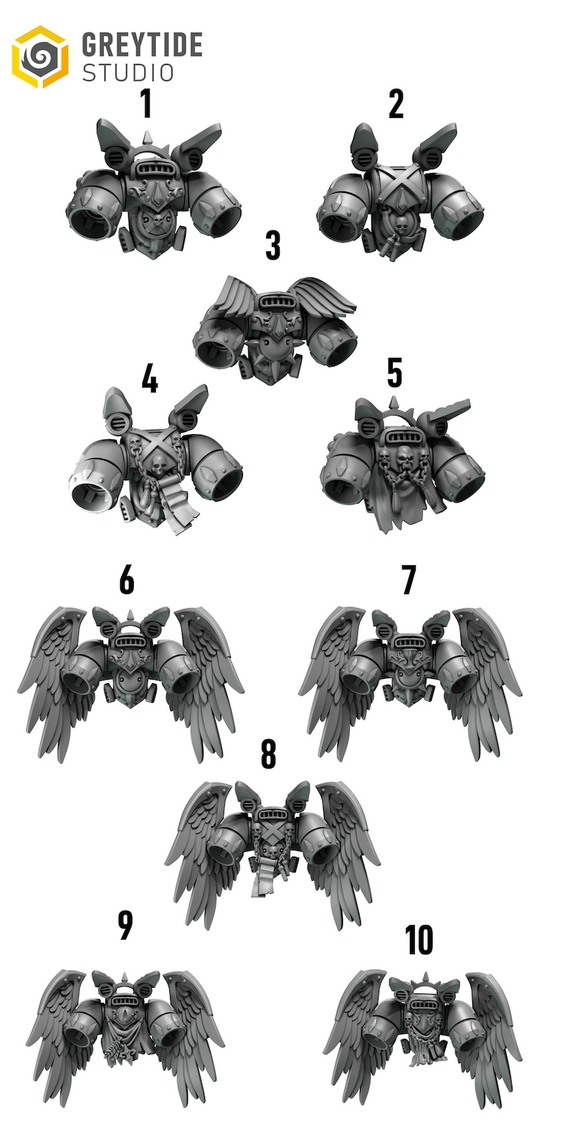 Senhores Carmesins - Mochilas a Jato Aladas #2 - Resina 16k - GreyTide Studio - Sangue / Guerreiros Espaciais / Peças / Jogos de Mesa / Jogos de Guerra / Sombrio imagem 3