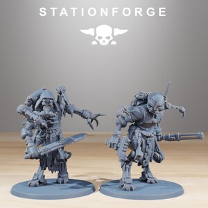 Miniaturas de resina Scavenger Runners / Station Forge 16k / 28 mm 32 mm para juegos de guerra de mesa / Sin pintar imagen 7