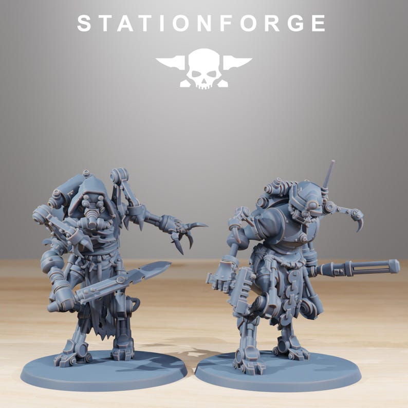Miniaturas de resina Scavenger Runners / Station Forge 16k / 28 mm 32 mm para juegos de guerra de mesa / Sin pintar imagen 7