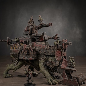 Orks Orkaz Run Rolla | Station Forge 16k Resin Miniatures | 28mm 32mm Tabletop Wargaming | Unpainted image 1