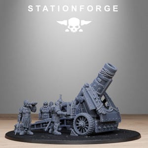 Royal Guard Artillery | Station Forge 16k Resin Miniatures | 28mm 32mm Tabletop Wargaming | Unpainted image 10