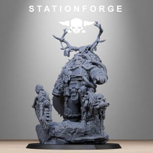 Druida Tecno Salvaje / Miniaturas de resina Station Forge 16k / 28 mm 32 mm para juegos de mesa / Sin pintar imagen 5