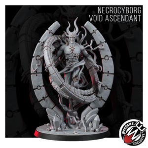 Necrocyborg Void Ascendant | 16k Resin Miniatures | 28 mm 32 mm Tabletop Wargaming | Ongeverfd afbeelding 3