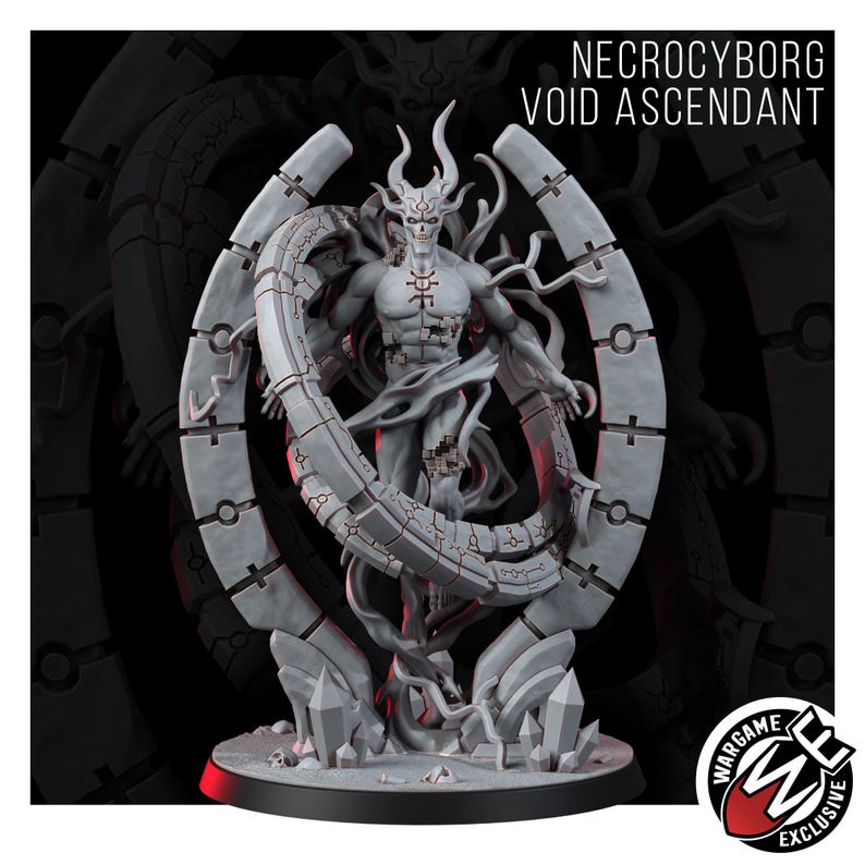 Necrocyborg Void Ascendant | 16k Resin Miniatures | 28 mm 32 mm Tabletop Wargaming | Ongeverfd afbeelding 3