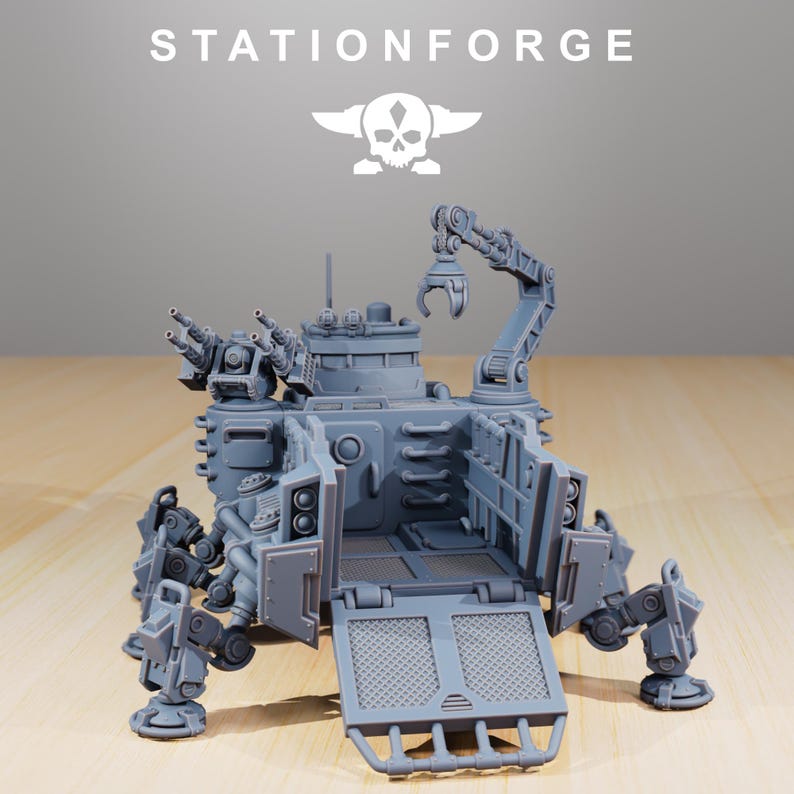 Tanque de transporte de carroñeros / Station Forge 16k Miniaturas de resina / 28 mm 32 mm Juegos de guerra de mesa / Sin pintar imagen 3