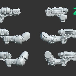 Ewige Pilger – Waffen – 16k Resin – GreyTide Studio – Heilige Krieger / Weltraumkrieger / Einzelteile / Tabletop / Wargaming / Düstere Dunkelheit Bild 2