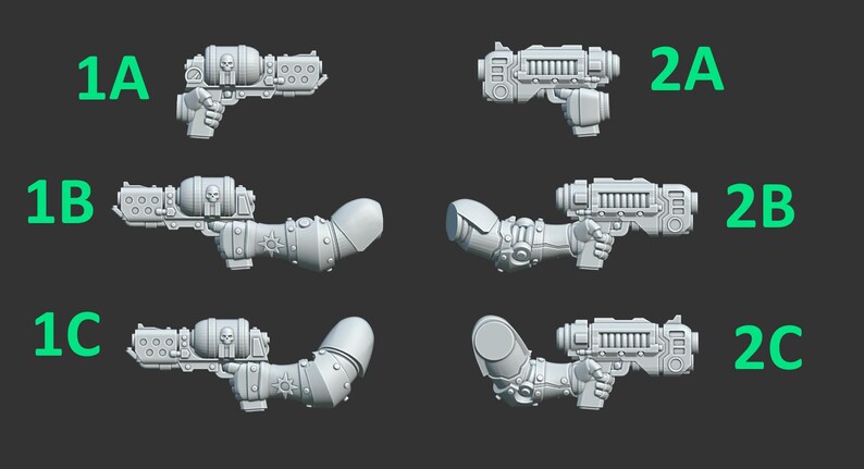 Ewige Pilger – Waffen – 16k Resin – GreyTide Studio – Heilige Krieger / Weltraumkrieger / Einzelteile / Tabletop / Wargaming / Düstere Dunkelheit Bild 2