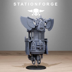 Vodalites Flying Throne | Station Forge 16k Resin Miniatures | 28mm 32mm Tabletop Wargaming | Unpainted image 5