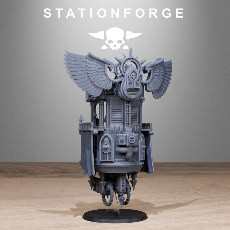 Vodalites Flying Throne | Station Forge 16k Resin Miniatures | 28mm 32mm Tabletop Wargaming | Unpainted image 5