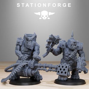 Orks Orkaz Spec Team | Station Forge 16k Resin Miniatures | 28mm 32mm Tabletop Wargaming | Unpainted image 3