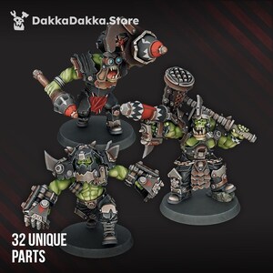 Orcs Head Crackaz Mob | 16k Resin Miniaturen | 28 mm 32 mm Tabletop Wargaming | Unbemalt Bild 3