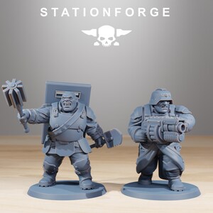Grimguard Mutants | Station Forge 16k Resin Miniatures | 28mm 32mm Tabletop Wargaming | Unpainted image 7