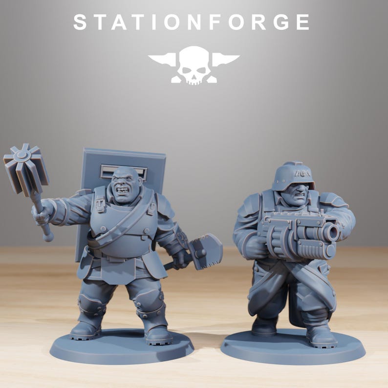 Grimguard Mutants | Station Forge 16k Resin Miniatures | 28mm 32mm Tabletop Wargaming | Unpainted image 7