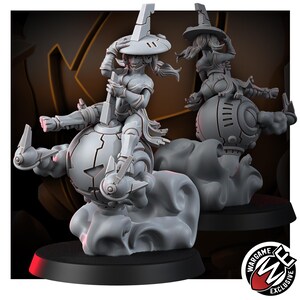 Coalition Drone Witch | 16k Resin Miniatures | 28mm 32mm Tabletop Wargaming | Unpainted image 5