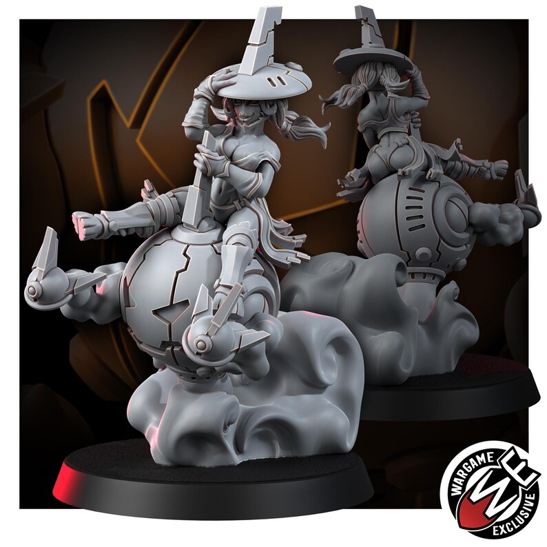 Coalition Drone Witch | 16k Resin Miniatures | 28mm 32mm Tabletop Wargaming | Unpainted image 5