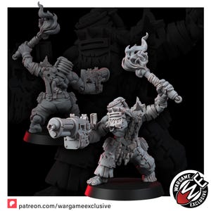 Ork Mad Riders Yoofs With Shootahs | 16k Resin Miniatures | Tabletop Wargaming (Unpainted) image 4