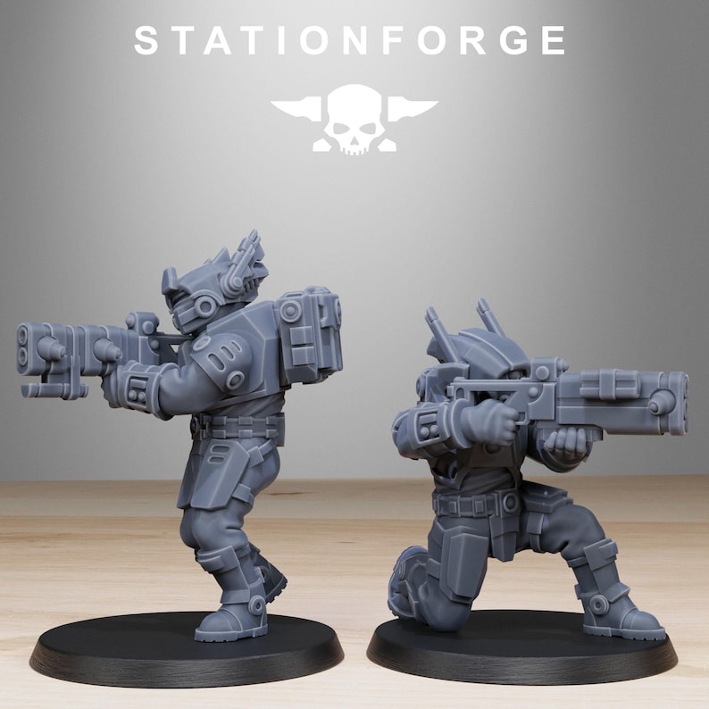Tarion Assault Unit | Station Forge 16k Resin Miniatures | 28 mm 32 mm Tabletop Wargaming | Ongeverfd afbeelding 5