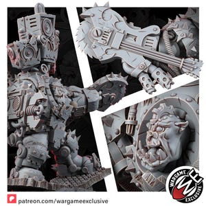 Ork Mekaniak in Mega Armor | 16k Resin Miniatuur (28 mm/32 mm schaal) afbeelding 8