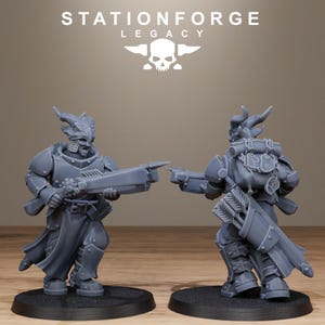 Solaris Dragon Squad | Station Forge 16k Resin Miniatures | 28mm 32mm Tabletop Wargaming | Unpainted image 9