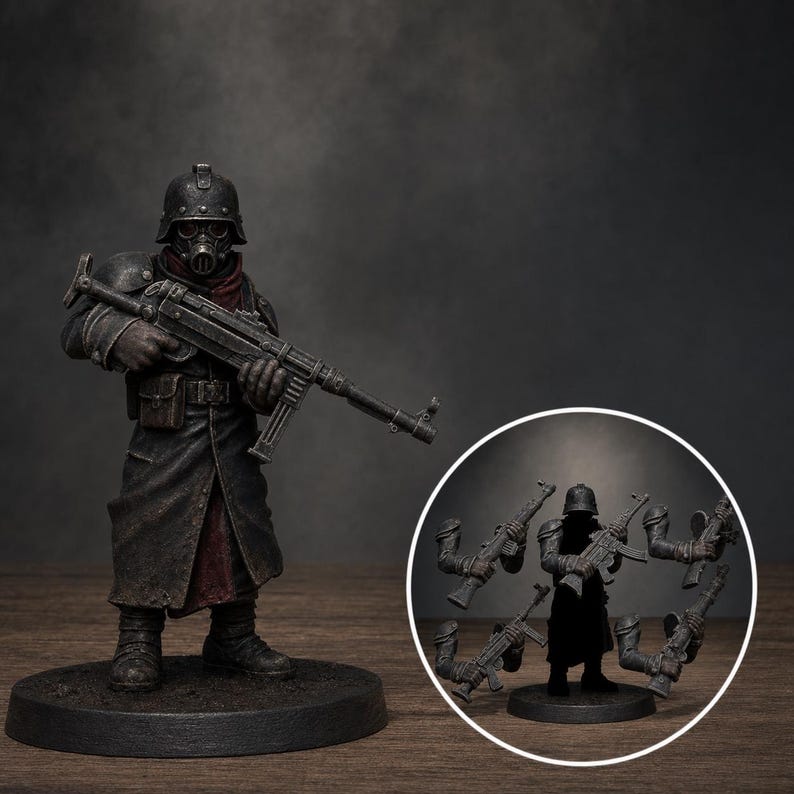 Grimguard German Weapons Pack | Station Forge 16k Resin Miniatures | 28mm 32mm Tabletop Wargaming | Unpainted image 1