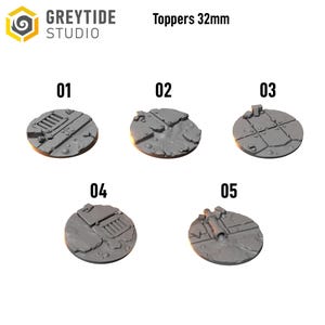 Anvil Wardens - Toppers 32mm 1 - 16k Resin - GreyTide Studio - Drakes / Space Warriors / Bitz / Tabletop / Wargaming / Grimdark image 2