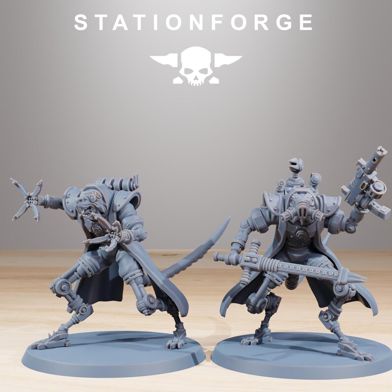 Raticus Curdsters | Station Forge 16k Resin-Miniaturen | 28 mm/32 mm Tabletop-Wargaming | Unbemalt Bild 4