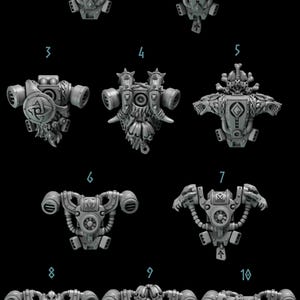 Primal Hounds - Backpacks #2 - 16k Resin - GreyTide Studio - Wolves / Space Warriors / Bitz / Tabletop / Wargaming / Grimdark image 3