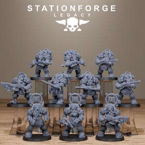 Ironvale Infantry | Station Forge 16k Resin Miniatures | 28mm 32mm Tabletop Wargaming | Unpainted image 2