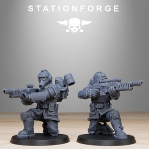 Grimguard Aero Troops | Station Forge 16k Resin Miniatures | 28mm 32mm Tabletop Wargaming | Unpainted image 6