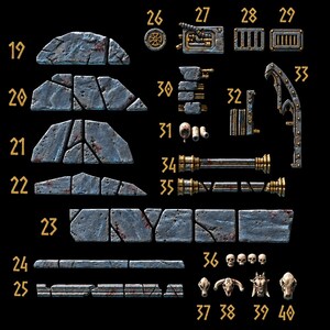 Primal Hounds – Basing-Teile – 16k Resin – GreyTide Studio – Wölfe / Weltraumkrieger / Einzelteile / Tabletop / Wargaming / Düstere Dunkelheit Bild 2