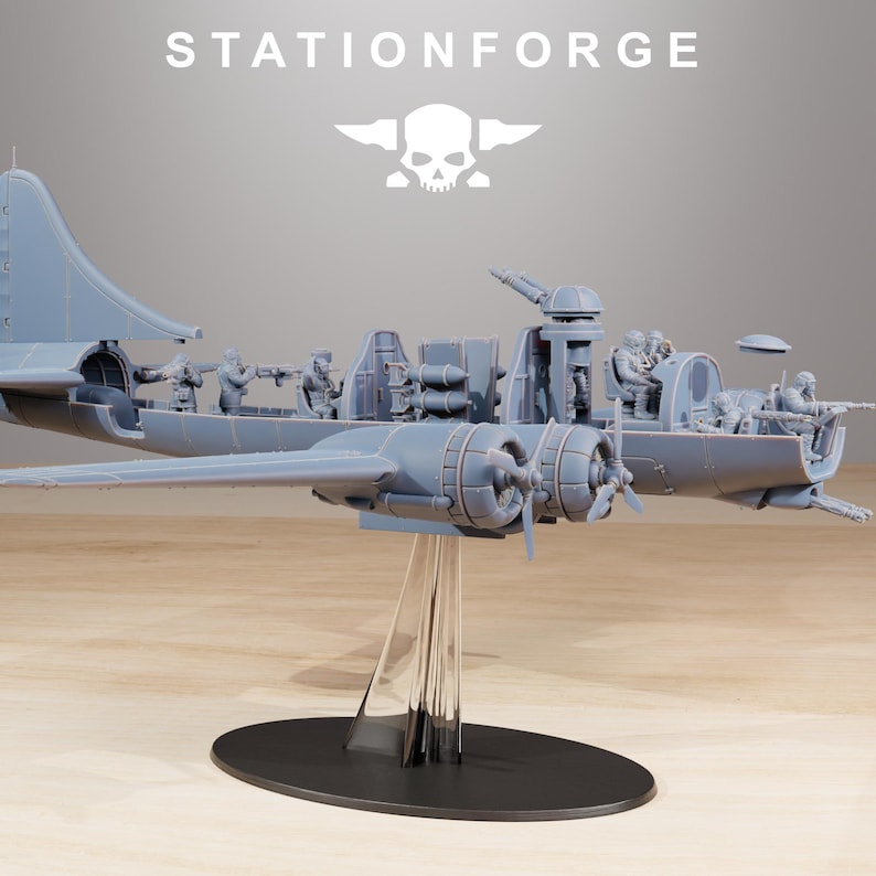Grimguard Bomber | Station Forge 16k Resin Miniatures | 28mm 32mm Tabletop Wargaming | Unpainted image 3